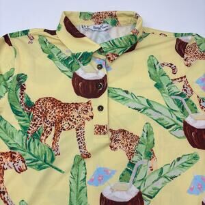 Kenny Flowers Leopard and Coconut Print Polo